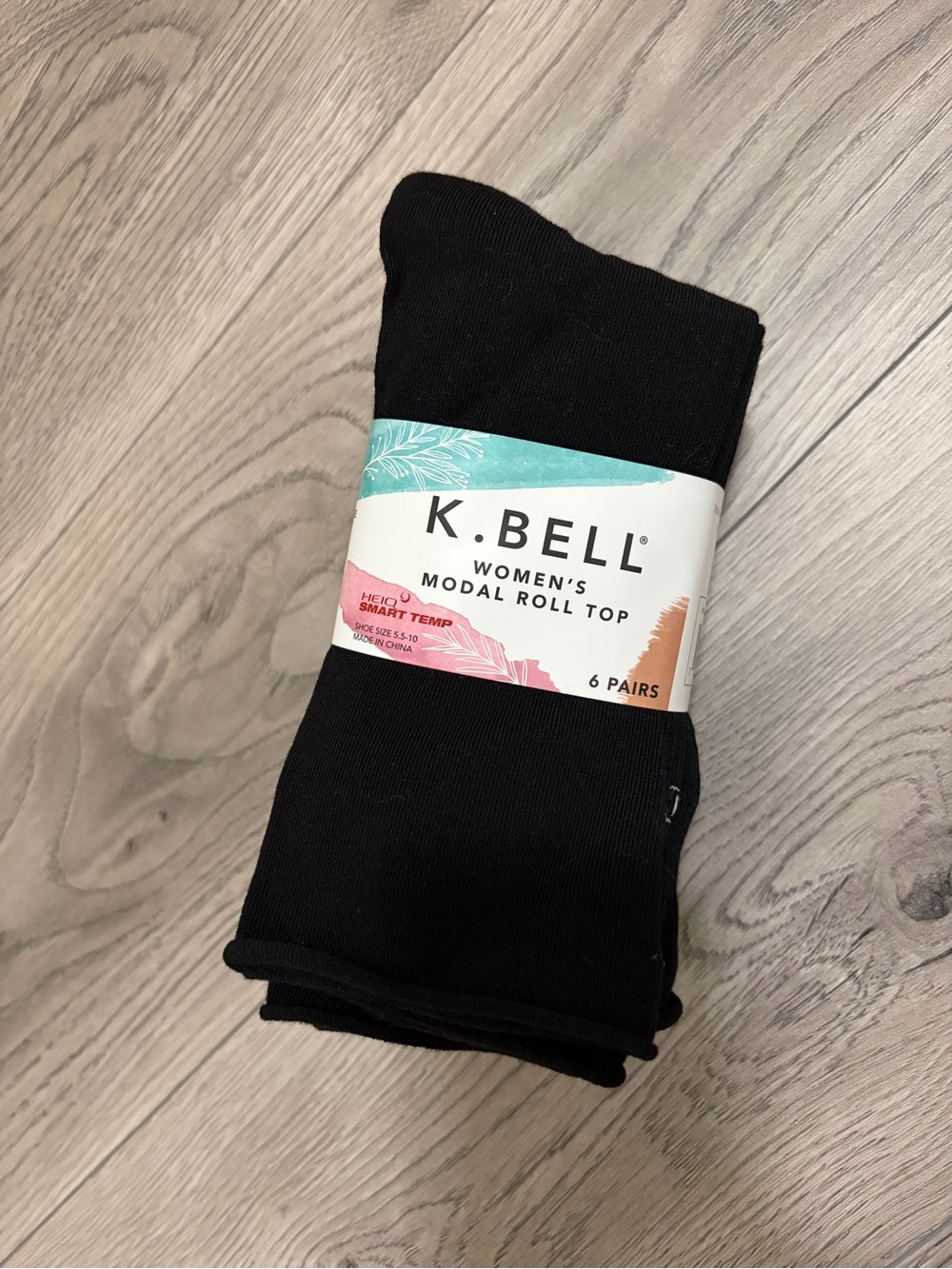 K.Bell Woman’s Modal Roll Top Socks 6 pairs